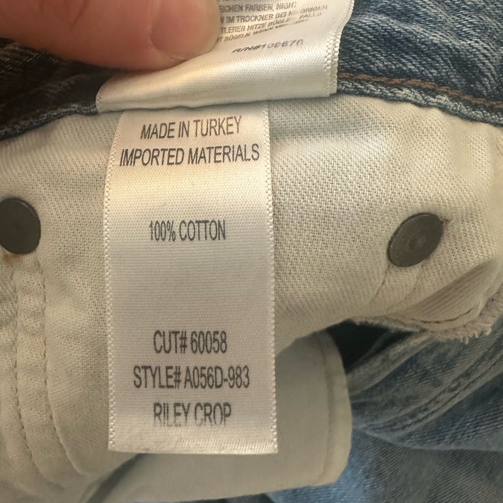 Women’s Agolde Riley Crop size 25 - Picture 3 of 5